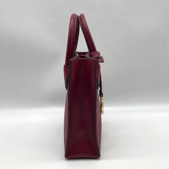 Michael Kors Dark Cherry Monogram Mini Mercer Crossbody Bag - Picture 4 of 10